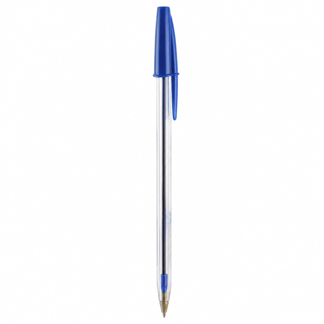 Bolígrafo Esférico Transparente Azul 1mm