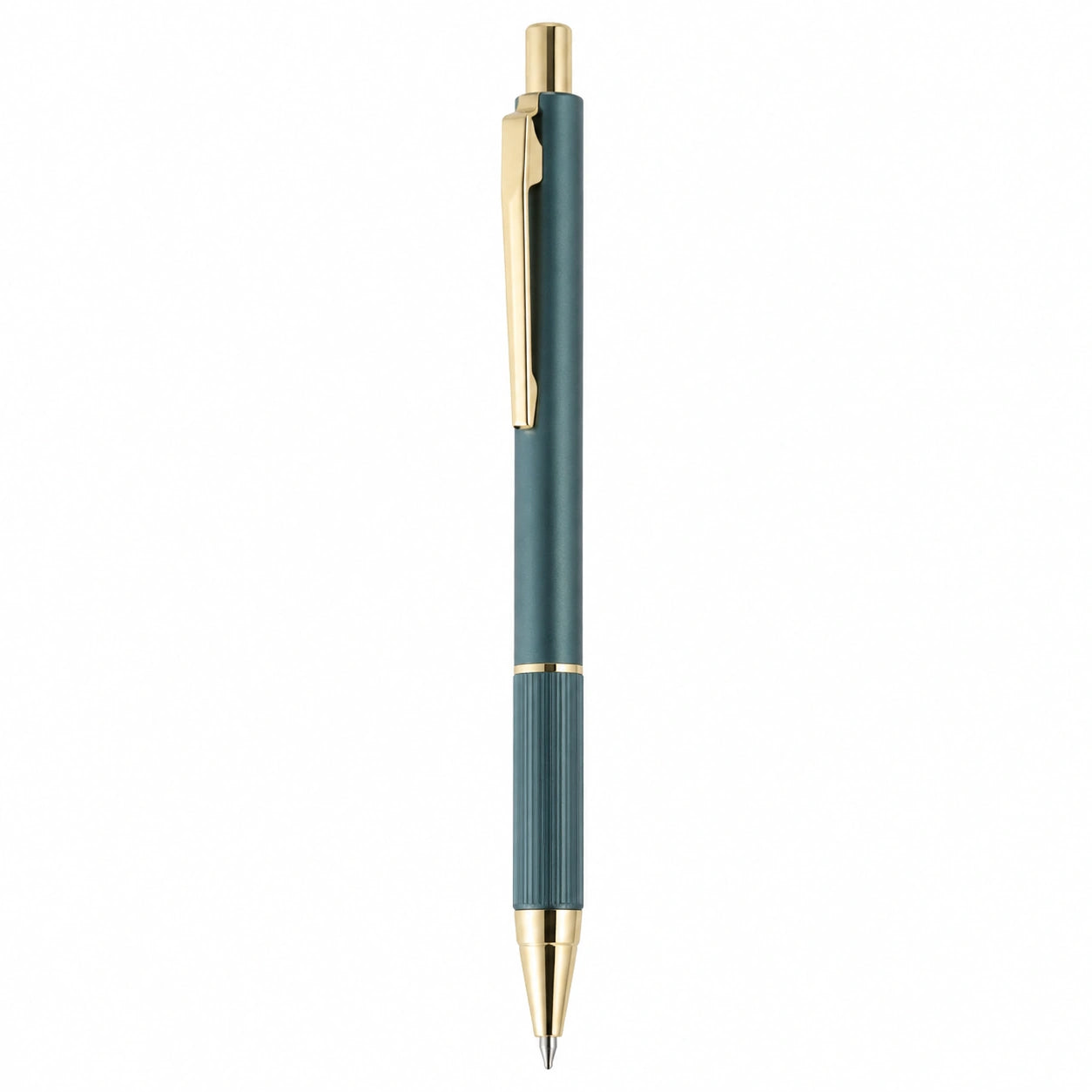 Bolígrafo Azul Marino con Detalles Dorados, Punta Fina 0.5mm