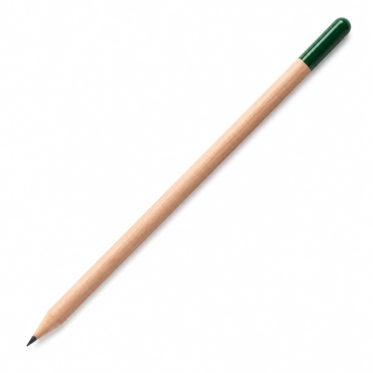 Lápiz de Madera Natural con Extremo Verde
