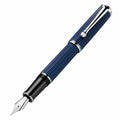 Pluma Estilográfica Azul con Detalles Metálicos