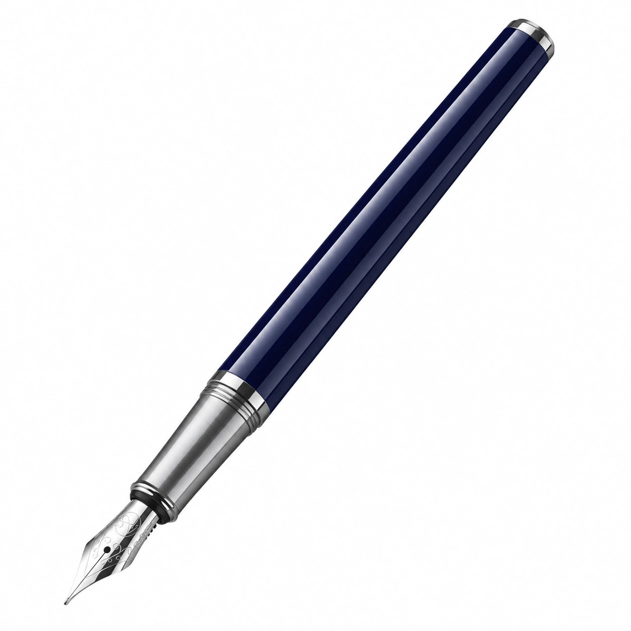Pluma Estilográfica Azul Oscuro con Punta Fina