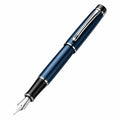 Pluma estilográfica azul con punta de acero inoxidable