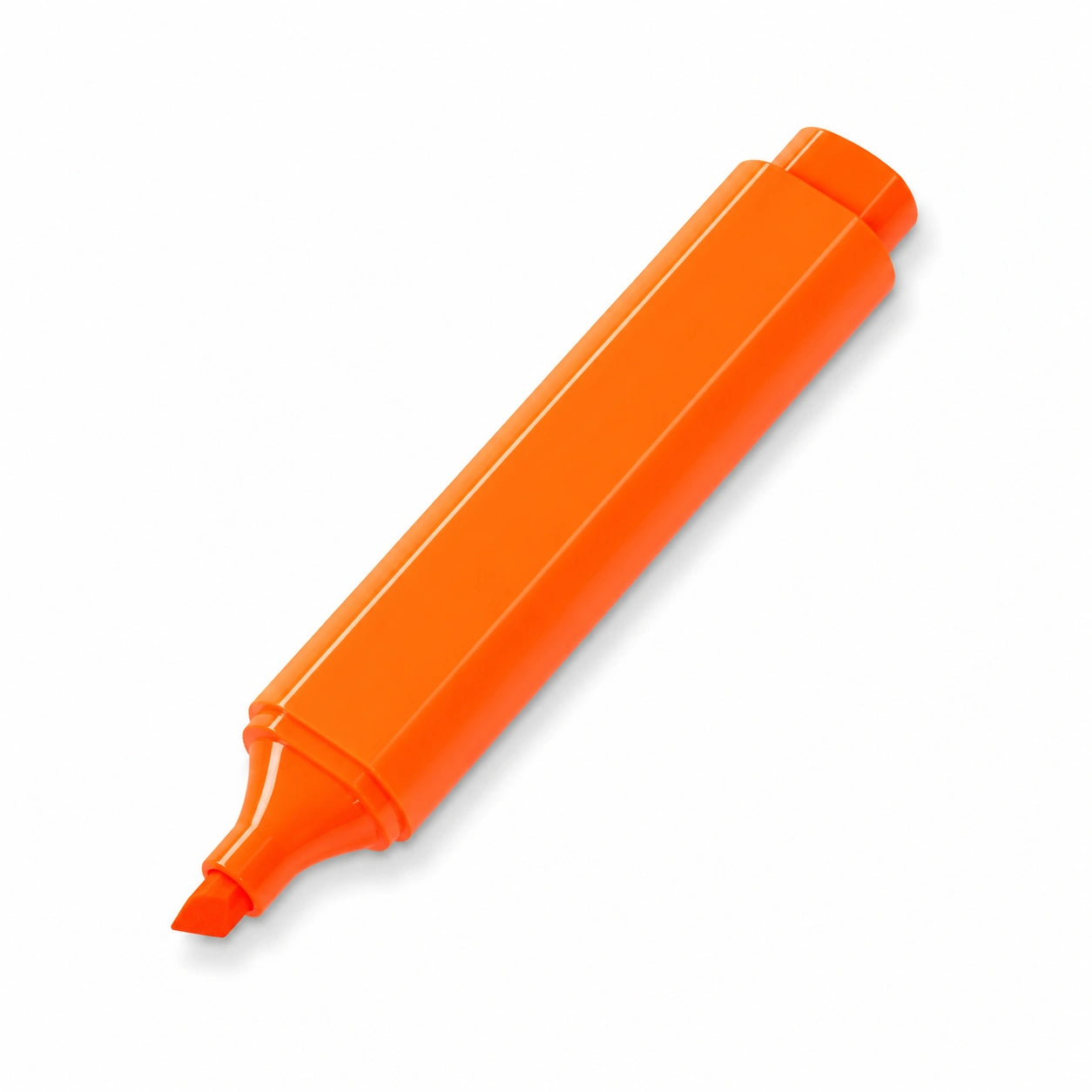 Marcador Resaltador Naranja con Punta Biselada
